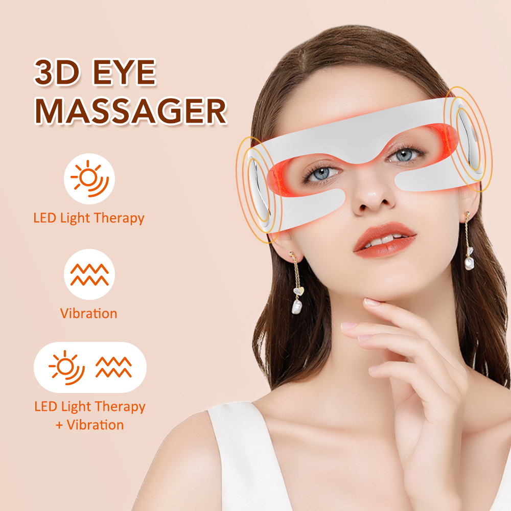 Light Therapy Glasses - Masseur électrique pour les yeux, Anti-rides,