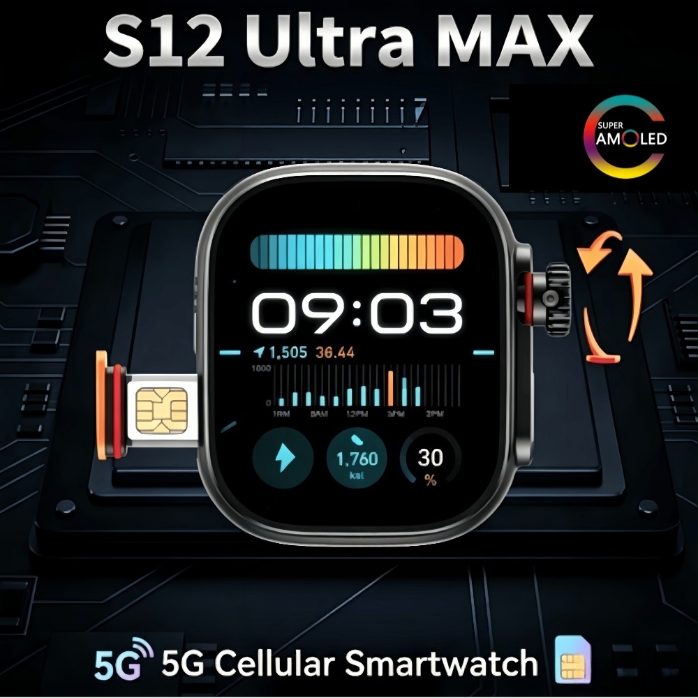 Montre connectée S12 Ultra MAX - Fall Detection Watch avis et prix