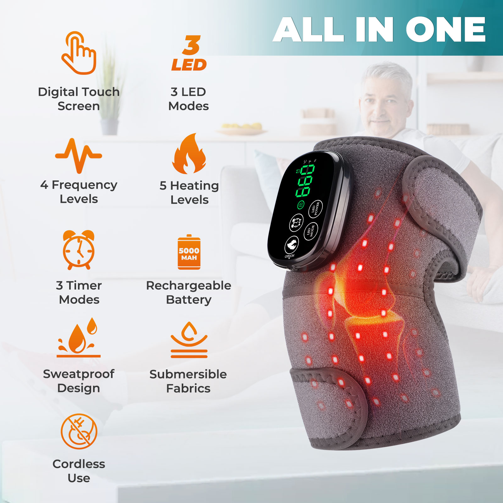 Genouillère à Lumière Rouge sa - Smart Knee Wrap avis et prix