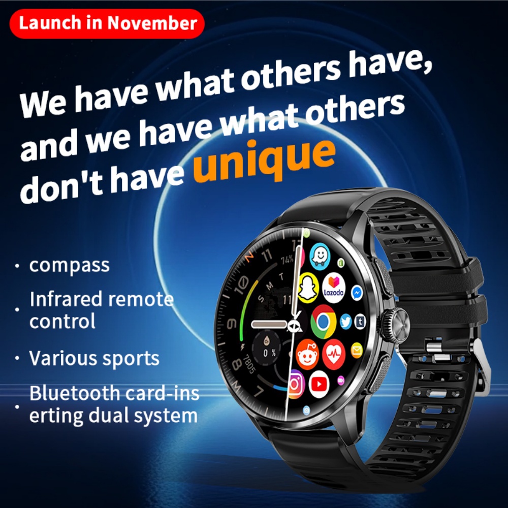 Montre connectée Android H100, - Fall Detection Watch avis et prix